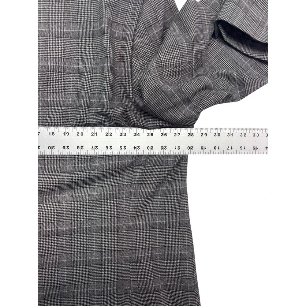 Michael Kors 54R Black White Glen Plaid Brushed Blazer Jacket Sport Suit Coat